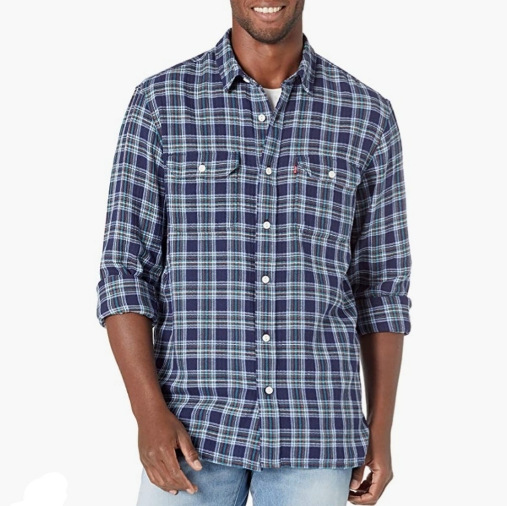 LEVI'S Men's Classic Worker Overshirt Color Bombardino Peacoat